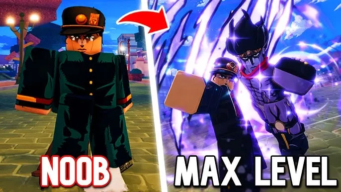 Star Platinum Stand in Bizarre Lineage Roblox showing Jotaro and his Stand